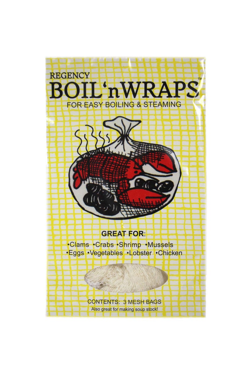 Regency Wraps Boil 'n' Wraps Steamer Bags for Safe and Easy Cooking of Shellfish, Crabs, Clams, Vegetables and more, Natural, 24â€, Pack of 3 - Image 1